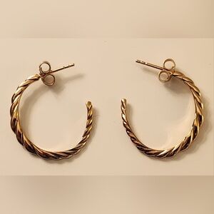 Mejuri Gold Vermeil Thin Croissant Hoop Earrings